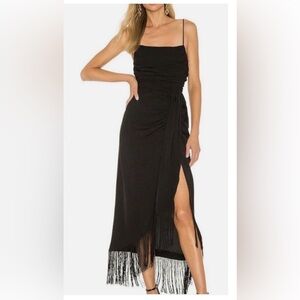 L'Academie Black One Shoulder Dress